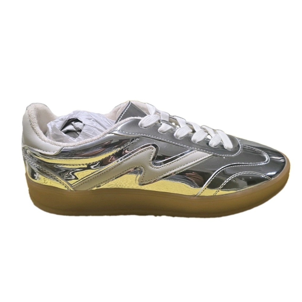 Madden girl Giia sneakers women's US 7. 5,UK 5.5 silver lace up Lifestyle shoes